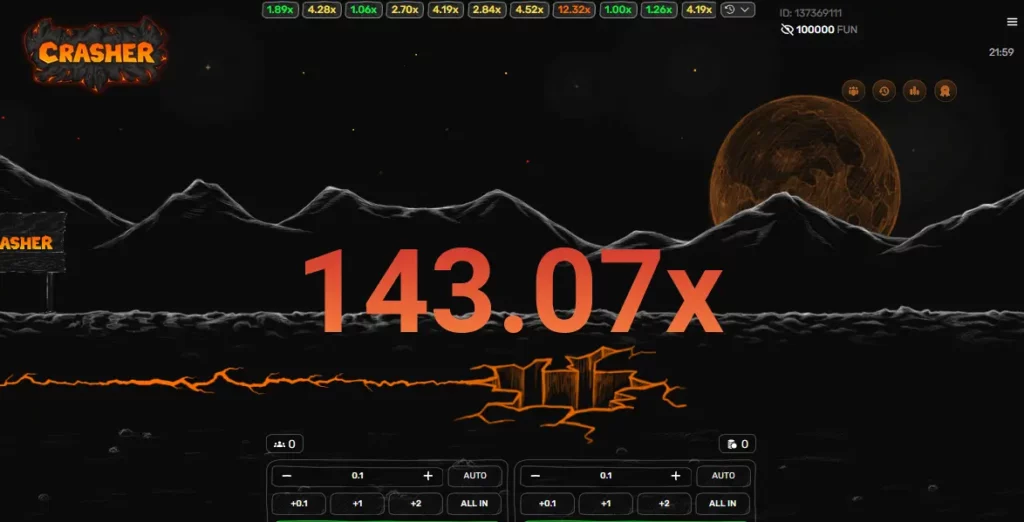 Ending a Round with High Odds in Crasher Ending a Round with High Odds in Crasher