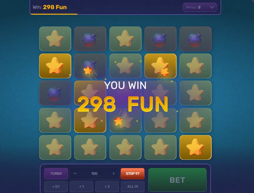 Successfull Ending a Game in Turbo Mines