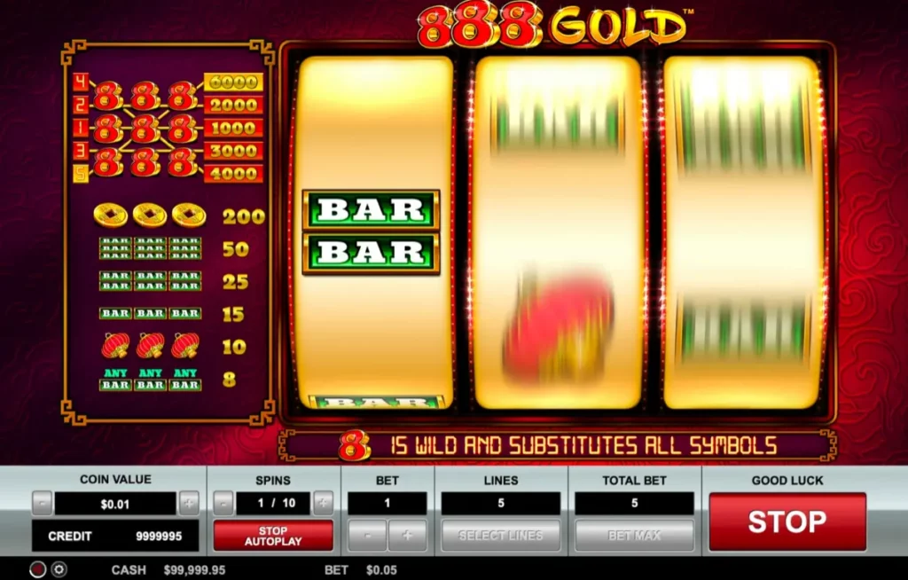 888 Gold Gameplay