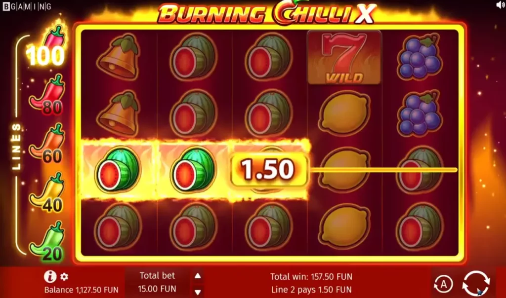 Burning Chilli X Win Line