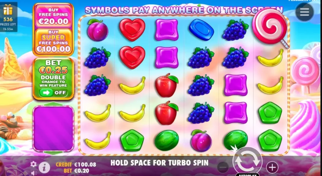Sweet Bonanza Interface