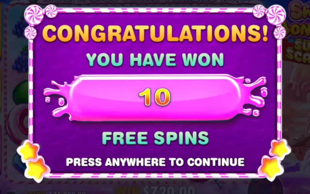 Sweet Bonanza Super Scatter Win Free Spins